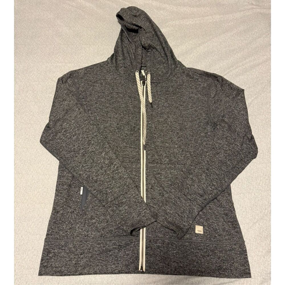 Vuori Size Medium Halo Performance Full Zip Hoodie Heather Gray Sweater Women